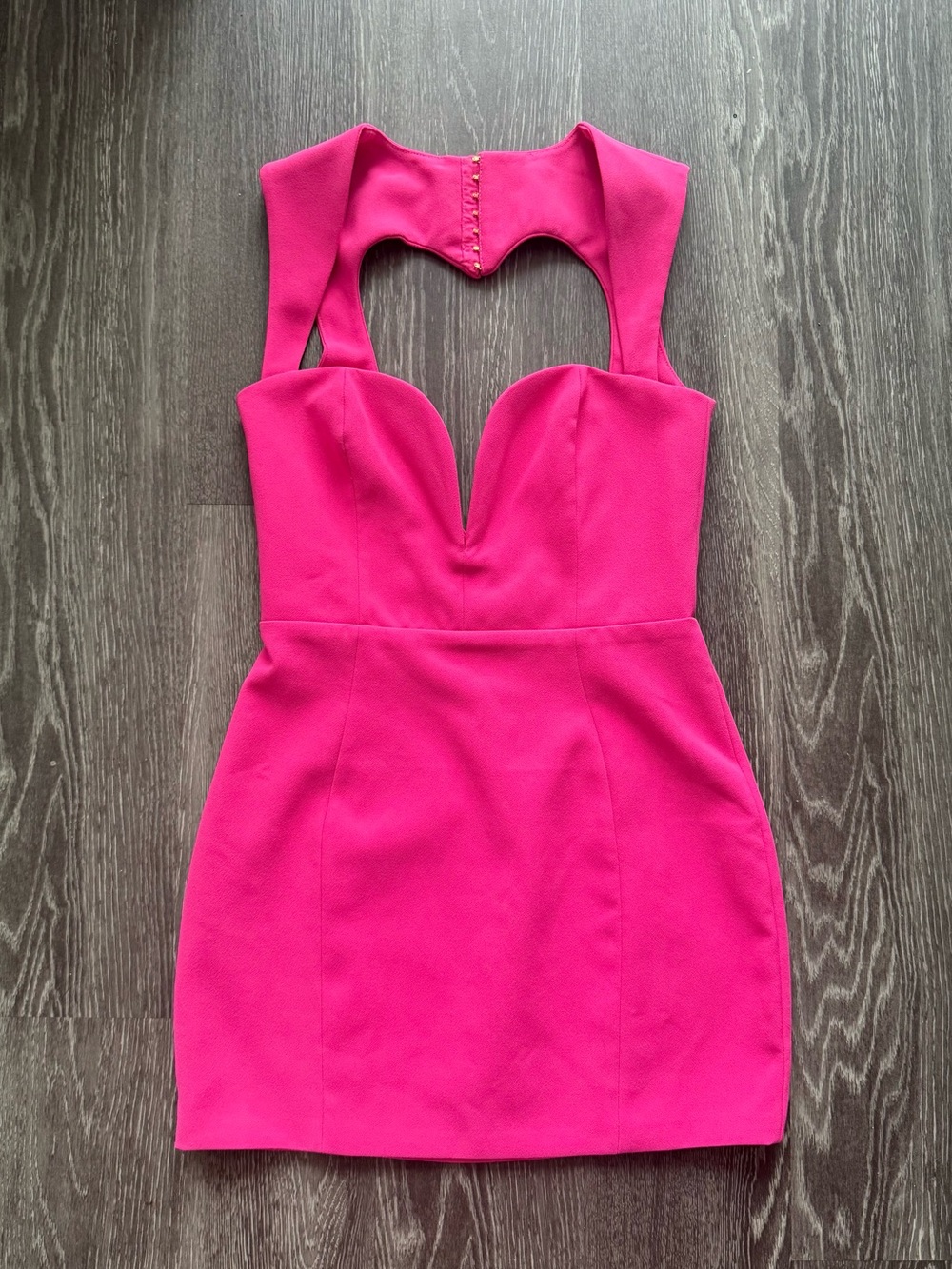Oh Polly Fuchsia heart cutout Dress